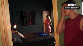 Stepson Caught Sniffing His Stepmother's Panties and Fulfills His Fantasy