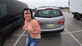 Hot MILF Prank showing his boobs in public compilation