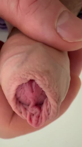 Foreskin. FPov. Jerks off and moves the foreskin.
