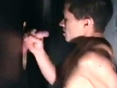 Glory Hole Semen Slurpin at the Arcade