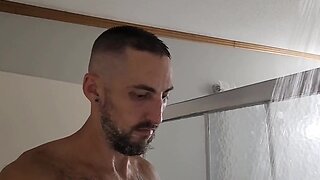 Solo big dick manscaping routine: cleaning, showers & wash