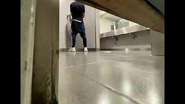 Homemade Roommates Mutual Dare: Expose Your Ass While Peeing in Public Urinal