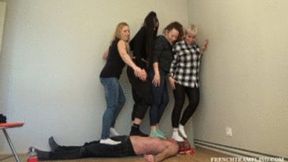 2218 Socks trampling with Noemie Cathy Lysa Jina