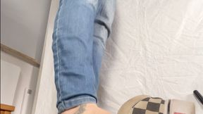 A Shoejob in VansSlip on sneakers - Sneaker fetish, CBT and Cockcrush in worn and dirty Vans Slip Ons - Multi edit and Giantess Scenes