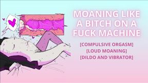 Trans man edge whines loud on fuck machine until ruined