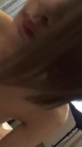 Emotional moment from "Only by using a vibrator can this skinny Asian get ready for"