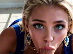 Penthouse AI MILF enjoys deep erotic sex in her blue gown