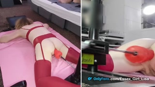 Anal orgasms on the fucking machine with British MILF Lisa Essex