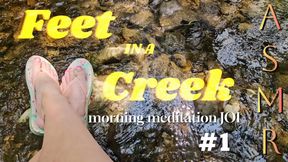 Feet in a Creek: Morning Meditation JOI ASMR #1 | Relaxing Femdom Foot Worship with Cum Countdown
