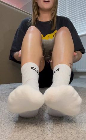 White Nike Socks Joi