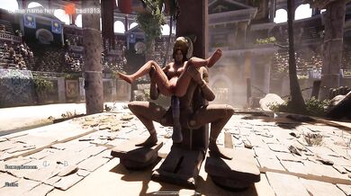 Lara’s cave got stuffed by a monster cock and her elf body couldn’t say no