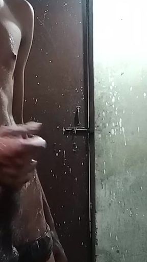 Massaging the Penis by Applying Oil and Soap
