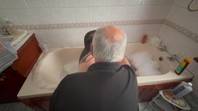 Part 1:- When Satana's Butler bathes &amp; massages  Domina Satana