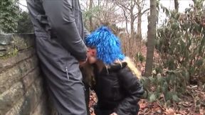 Blonde German Mature in Black Down Jacket Sex