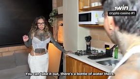 My hot neighbor comes to my house asking me to give her her first anal experience.