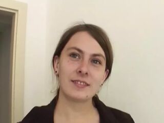 Shy German teen eats spern after rough fuck