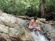 EXPLORING IN NATURE NAKED AND WITH A COCK FULL OF MILK