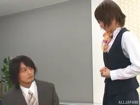 Seductive Secretary Nanami Drops Panties for Steamy Office Sex