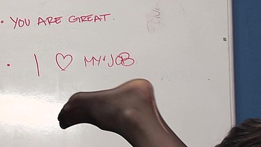 Sasha Rose Drains His Dick After An Office Quickie