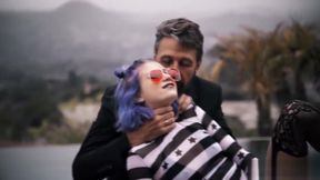 Purple haired goth teen 18+ Arya Fae anal fucked