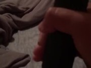 Transman’s cock spasming as he cums