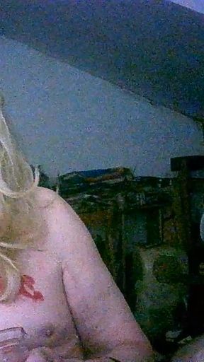 Shameless old cumslut slag Sarah, smokes drinks dogger's cum from used condom and own piss   Clip 1