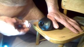 The Cock Wants to Feel the Tight Rubber Sleeve, and Cum From It!