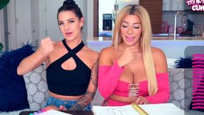 The Jerk Off Games featuring Evelin Stone and Valentina Jewels's big tits smut