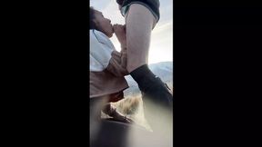 Remote Mountain Hike Blowjob with a Facial Cumwalk