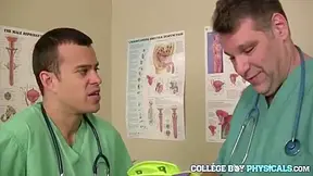 Dr. Barr Cums On The Doctors Table