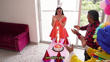 I FUCK BIRTHDAY GIRL AT HER FATHER'S HOUSE WHILE HE WORKS