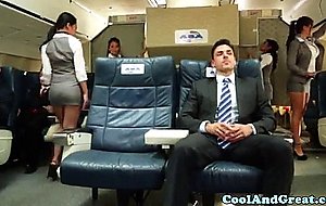 Sexy asian babes join the mile high club