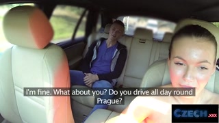 CZECH XXX - Sloppy Blowjob to Balls Deep Fucking in Taxi