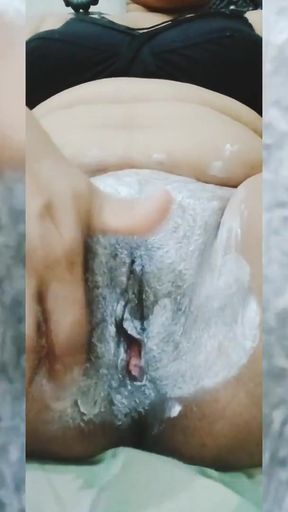 Jaw-dropping moment from &quot;Desi Bhabi Decided to Clean or shave her own Hairy pussy&quot;