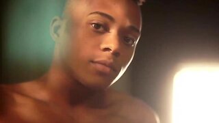 Intense Ebony Twink Masturbation: Deep Toy in the Butt!