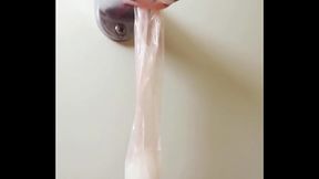 コンドーム内への大量射精　精子