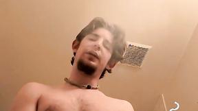 ”Attractive Maxxx Pound cigsmoking stud loves cockstroking”