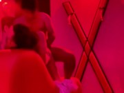 RICO SEXO APASIONADO BAJO LA LUZ ROJA! FANTASIA DE FOLLAR ATADO