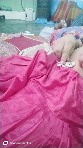 Satin salwar handjob  handjob in saree satin lover