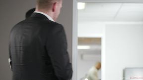 hot secretary valentina ricci s ass destroyed by hung christian clay in office bathroom