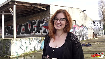 GERMAN SCOUT - Glasses Ginger Redheadh MILF Mona Einhorny First Time Porn at Hard Casting