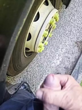 Wanking by my truck