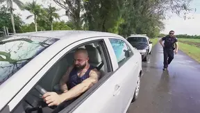 Muscular Police Officer Pounds Cock Flasher In Outdoor Gay Sex Encounter