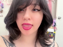 Amateur striptease and Solo masturbation