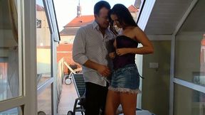 Anal-insane bitch Claudia Rossi is impaled on hard dick in flying pose