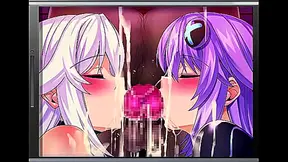 Neptune Tempts Her Rival Beneath the Moonlit Sky in Sultry Hentai Embrace