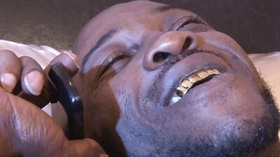 Black stud is fucking this horny blonde babe so well