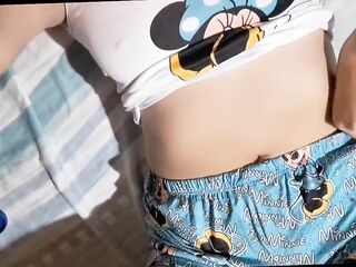 My sister-in-law shows me her large bazookas