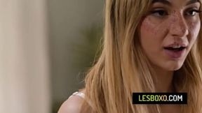 Hot Blonde Teen Devoured By Two Stepmoms - Sensual Threesome Action