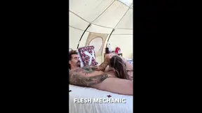 Babe teen gets fucked by her mechanic in the garage
